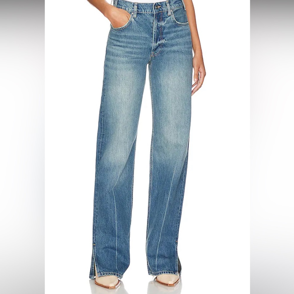 Anine Bing Light Wash Straight Leg Jeans